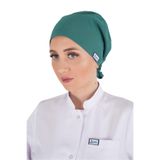 Nur Medikal Giyim Tesettür Cerrahi Bonesi, Ameliyat Yeşili, Doktor Hemşire Hastane Medikal