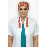 Nur Medikal Giyim Turuncu Tavşan Desenli Tesettür Bone