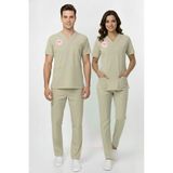 Nur Medikal Giyim Unisex Bej Moth Teknisyen Tekniker Tıbbı Sekreter Scrubs Üniforma Takım (Sağlık Bak.yeni Yön.uygun) - XS