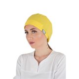 Nur Medikal Giyim Unisex Düz Sarı Hemşire Cerrahi Bone, Doktor Ameliyat Saç Bonesi