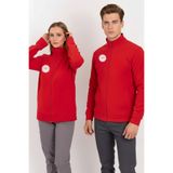 Nur Medikal Giyim Unisex Kırmızı Sağlık Bakanlığı Logolu Fermuarlı Polar