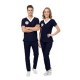 Nur Medikal Giyim Unisex Lacivert Sorumlu Hemşire Scrubs Üniforma Takımı, Patriot Blue, XL Beden
