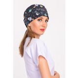 Nur Medikal Giyim Unisex Master Likra Siyah Gezegen Desenli Hemşire Cerrahi Bone