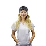 Nur Medikal Giyim Unisex Siyah Nota Desenli Doktor Hemşire Hastane Cerrahi Bone