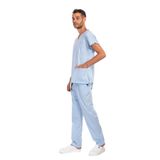 Nur Medikal Giyim Unisex Soft Likra Bebe Mavi Hemşire ve Doktor Üniforması Cerrahi Takım Scrubs