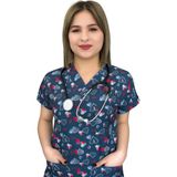 Nur Ortopedi Love Kalpli Doktor Hemşire Hastane Cerrahi Tek Üst Forma - 2XS