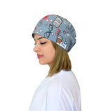 Nur Ortopedi Unisex Nurse Life Desenli Cerrahi Bone, Gri