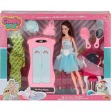 Nur Store 02453 Cindy Doll Dolaplı Makyaj Masalı Bebek -Oydaş Oyuncak - Çok Renkli