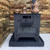 Nurak Kuzine Soba Rize Kuzinesi Nurak 65x50 Camlı Kömür Kuzinesi