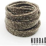 Nurbağ Dokuma Spor Ayakkabı Pamuklu Saç Örgülü Kahverengi Bağcık 80 cm 1 Çift BS72 - Kahverengi - Bej