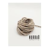 NURBAĞ DOKUMA SPOR AYAKKABI VİZON GÜMÜŞ DESENLİ BAĞCIK 1 ÇİFT 150 CM BS81