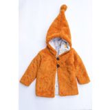 nurbeli X İpek Atlas Kız Erkek Bebek Ve Çocuk Müslin Astarlı Kapüşonlu Peluş Hırka