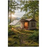 Nurcamp 10-12 Kişilik Oxford Kumaş Şişme Çadır | 350X350X250CM | Su Geçirmez PU3000+MM - Çok Renkli