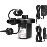 Nurcamp 220V & 12V Uyumluluk Hızlı Şişirme Pompası Siyah Renkli Kompakt ve Taşınabilir