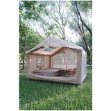 Nurcamp 4 Mevsim Şişme Kamp Çadırı Bej Renk Yüksek ve Cam Tavanlı 6-8 Kişilik 300X250X220CM