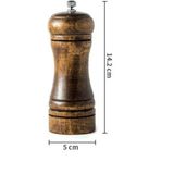 Nurcamp Ahşap Baharat Tuz Öğütücü Değirmen Tuzluk Baharatlık 14 cm Tek Adet Kahverengi 1 Adet
