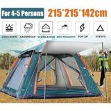 Nurcamp Tam Otamatik Tenteli 4 Kişilik Kamp Çadırı Portatif Anti-uv Yağmur Geçirmez Kolay Ölçü 215x215x145