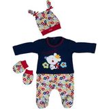 Nurcan Bebe 1863 3Lü Bebek Tulumu - 3 - 6 Ay - Renkli