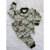 Nurcan Bebe Helikopter Pijama Takımı - 6 Ay - Haki