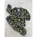 Nurcan Bebe Kamuflaj Pijama Takımı - Füme - Yenidoğan