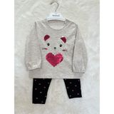 Nurcan Bebe Payetli Cat Taytlı Ikili Takım - 12 - Coral
