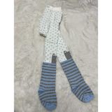 Nurcan Bebe Puantiyeli Külotlu Çorap - Mavi - 2 - 3 Yaş