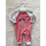 Nurcan Bebe Rakun Kadife Tulum - Pembe - 3 - 6 Ay