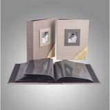 Nurcan Foto NRCN-K68100 15 x 21 CM 100'lük Koton Desenli Fotoğraf Albümü krem