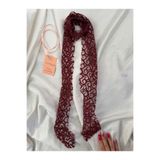 Nurcanilirboutique Bordo zarif fular
