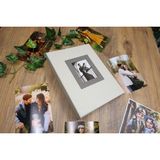 NURCANIM 10x15 cm 200'lük Koton Desenli Lüks Fotoğraf Albümü (Krem) - 10 x 15 cm