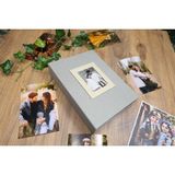 NURCANIM 10x15 cm 200'lük Koton Desenli Lüks Fotoğraf Albümü (Vizon) - 10 x 15 cm