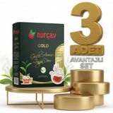 Nurçay Demlik Kutu Gold 3X(15X60 Gr) - 900 gr