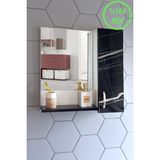 Nurcelant Aynalı Raflı Banyo Dolabı 60 cm Mdf Sonata Siyah-Beyaz - Siyah - Beyaz