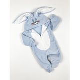 Nurcix Baby Tavşan Welsoft Tulum - Mavi - 3 Yaş