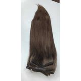 Nurdan Trend Peruk Gerçek Saç 8 Parça Çıtçıt Set 200 gr. 70 cm Düz Küllü Kumral Renk