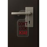 Nurdic Baskılı Otel Oda Ev Daire Yatak Çocuk Odası Için Desenli Kapı Kolu Askısı Dont Look Back - Şeffaf - 1