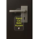 Nurdic Baskılı Otel Oda Ev Daire Yatak Çocuk Odası Için Desenli Kapı Kolu Askısı Kapıyı Çal - Şeffaf - 1