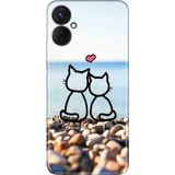 Nurdic Oneplus 9 Pro Kılıf Silikon Desenli Resimli Uv Kapak Kedilerin Aşkı - 001-Renkli