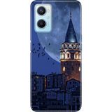 Nurdic Oppo A96 Uyumlu Kılıf Resimli Desenli Silikon Galata Moon - 001-Renkli