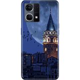 Nurdic Oppo Reno 7 4g Uyumlu Kılıf Resimli Desenli Silikon Galata Moon - 001-Renkli