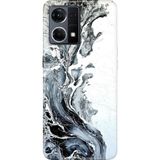 Nurdic Oppo Reno 7 4g Uyumlu Kılıf Silikon Desenli Resimli Kapak Granit Mermer - 001-Renkli