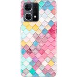 Nurdic Oppo Reno 7 4g Uyumlu Kılıf Silikon Desenli Resimli Kapak Renkli Çatı - 001-Renkli