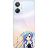 Nurdic Realme 10 Uyumlu Kılıf Silikon Desenli Resimli Kapak Mavi Anime Kız - 001-Renkli