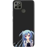 Nurdic Realme C21Y C25Y Uyumlu Kılıf Desenli Baskılı Silikon Mavi Anime Kız - 001-Renkli