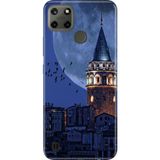 Nurdic Realme C21Y C25Y Uyumlu Kılıf Resimli Desenli Silikon Galata Moon - 001-Renkli