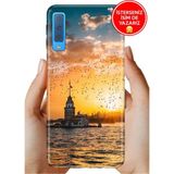 Nurdic Samsung Galaxy A7 2018 Kılıf Silikon Resimli Tpu Rubber Gezegen - 001-Renkli