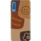 Nurdic Samsung Galaxy A7 2018 Uyumlu Kılıf Resimli Desenli Silikon Good Luck - 001-Renkli