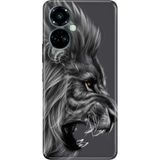 Nurdic Tecno Camon 19 Pro Kılıf Modern Tasarım Silikon Desenli Kara Aslan - 001-Renkli
