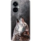 Nurdic Tecno Camon 19 Pro Kılıf Modern Tasarım Silikon Desenli Vahşi Kurt - 001-Renkli