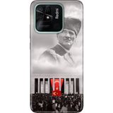 Nurdic Xiaomi Redmi 10C Kılıf Silikon Tioserisi Desenli Resimli - Gazi Mustafa - 001-Renkli